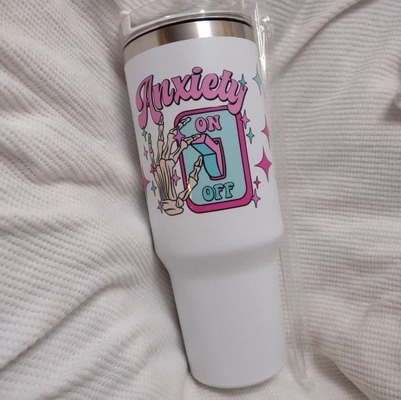 Anxiety on 40 oz tumbler - Picture 8 of 10